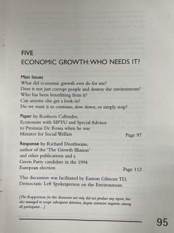 The Coffee Circle Papers: Paper 5 – Economic Growth: Who Needs It?