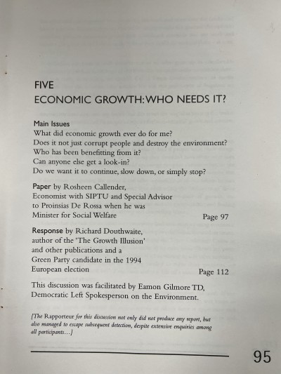 The Coffee Circle Papers: Paper 5 – Economic Growth: Who Needs It?