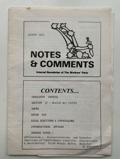 Notes & Comments, August 1985